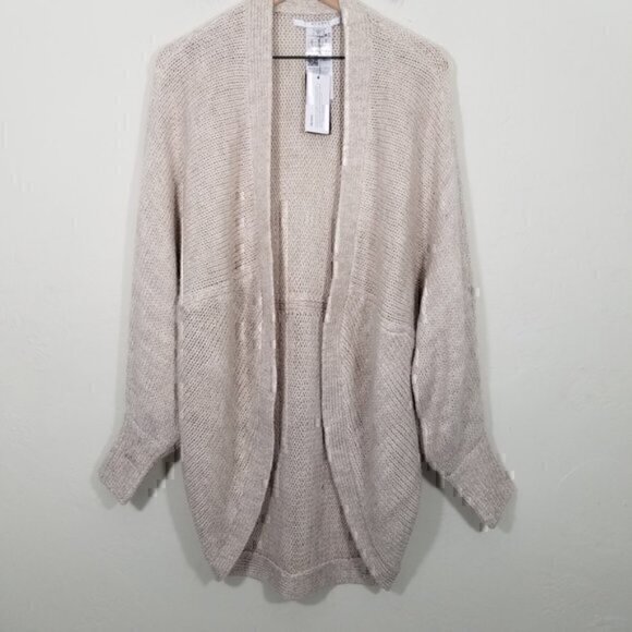 NWT Guess Metallic Cardigan Open Front with Pockets Size M/L - Picture 1 of 9